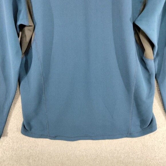 Nike FitDry Pullover Shirt Mens Sz M Blue ACG 1/4 Zip Long Sleeve Hiking Outdoor - Picture 11 of 12